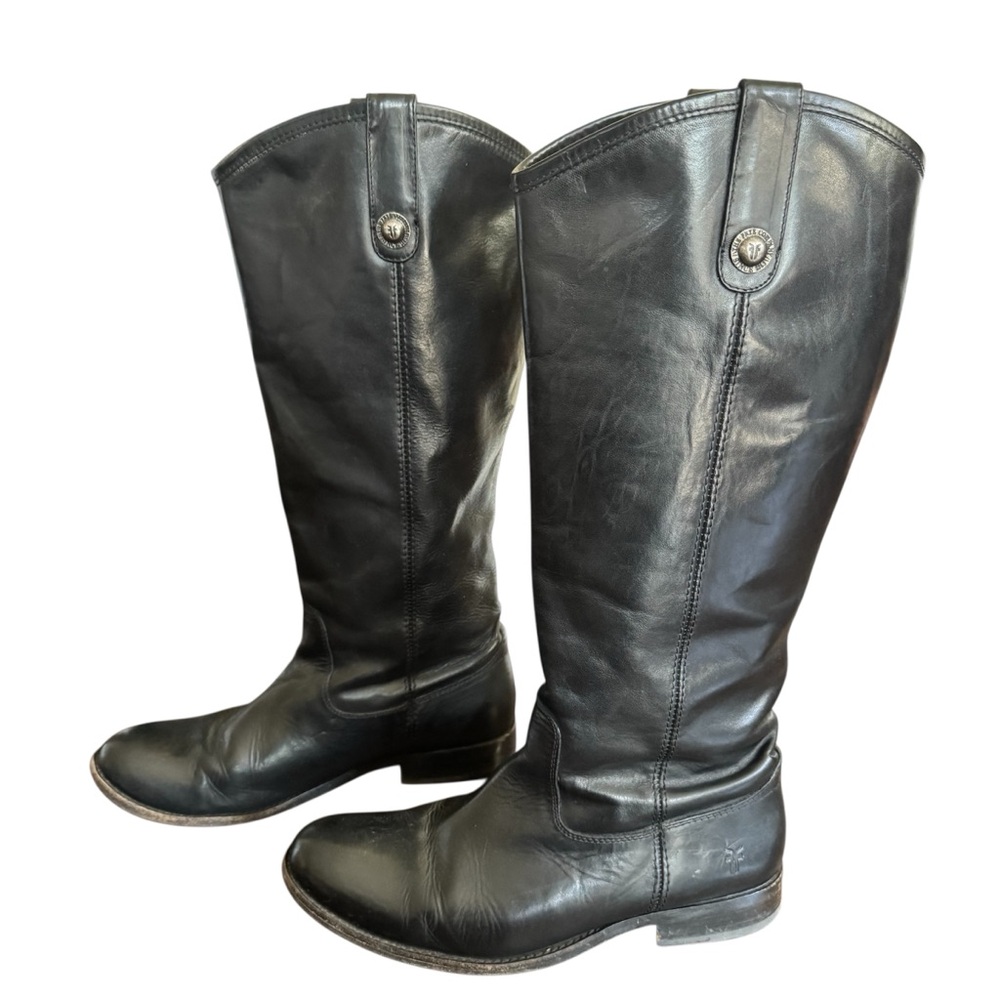 *Frye Black Leather Riding Boots - Size 9